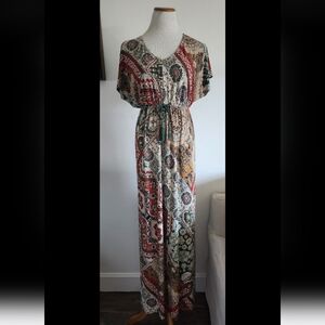 #79 Style & Co. Women's Boho Maxi Dress Size L